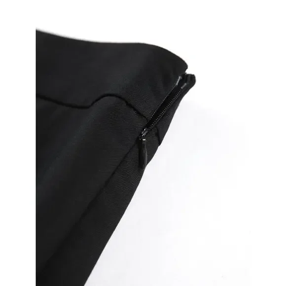 Commence Two Tone Pleated Long Skirt~Black/White~NEW w/Tags~Large - Picture 14 of 14